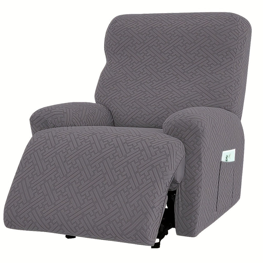 Stretch Recliner Slipcover with Pocket | All-Season 95% Polyester Spandex, All-in-One Recliner Chair Cover, Removable Washable Soft, Living Room Home Decor, 9 Colors