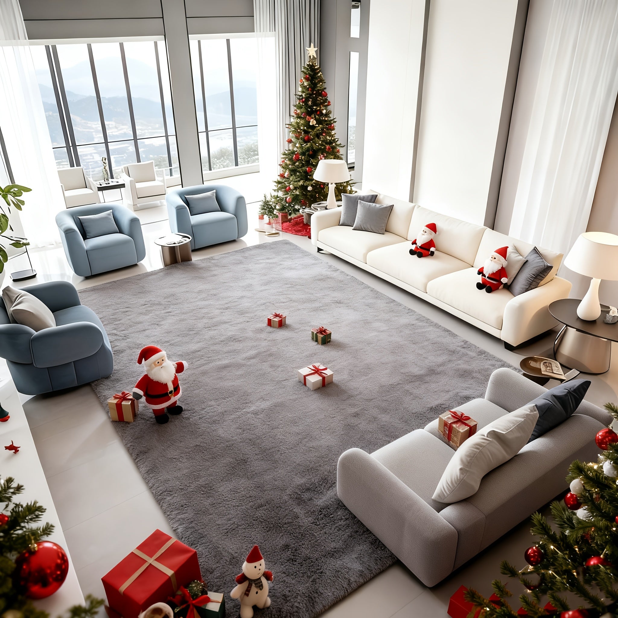 Shag Rug Fluffy Thick Area Rug - Soft Fuzzy Tufted Plush Carpet for Bedroom & Living Room | Machine Washable Non-Slip Floor Mat in Multiple Colors & Sizes | Cozy Home Decor Room Accent Rug