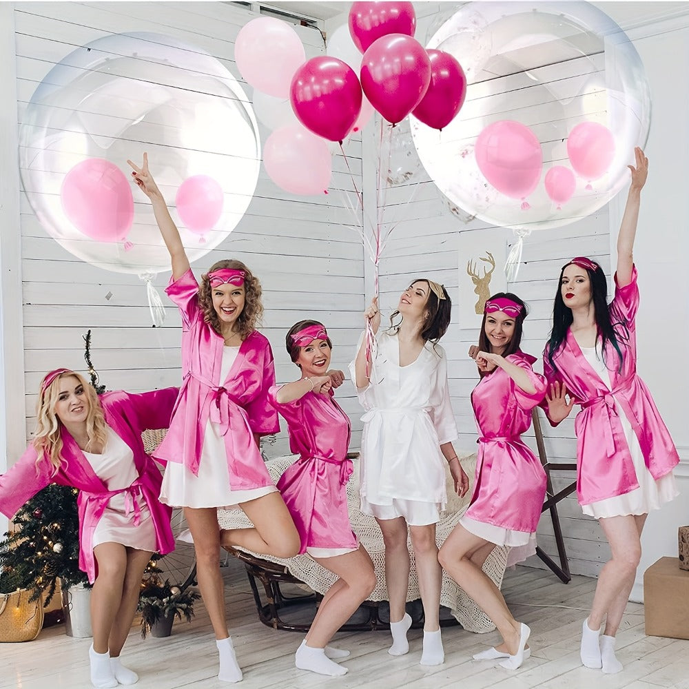 Clear Helium Balloons 10-Pack | Transparent Party Balloons 18¡± 20¡± 24¡± 36¡± for Weddings Birthdays Christmas Halloween Mardi Gras Celebrations ¨C Helium Ready with Sturdy Neck & Base