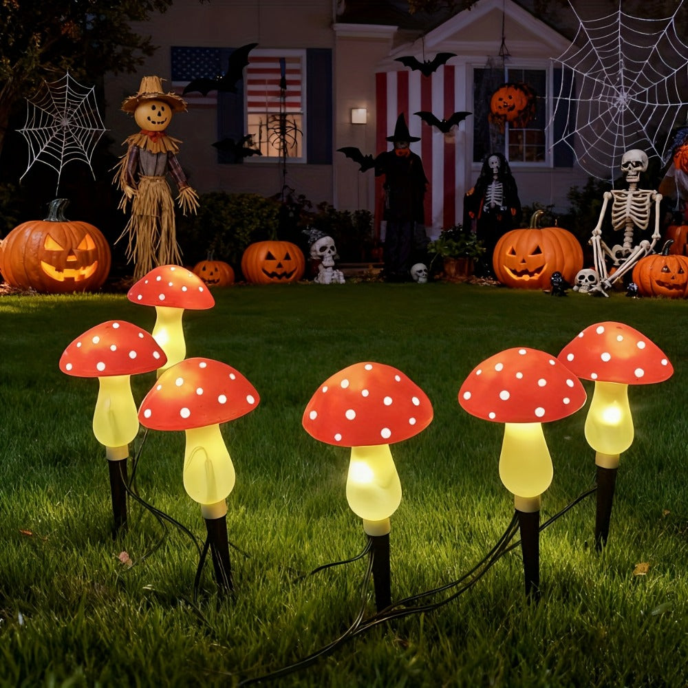 Solar Mushroom Lights Outdoor 8 Pack ¨C 8 Lighting Modes, Color Changing Garden Stake Lights for Yard, Pathway, Halloween & Holiday Decor ¨C Solar Powered Waterproof Mushroom Garden Lights