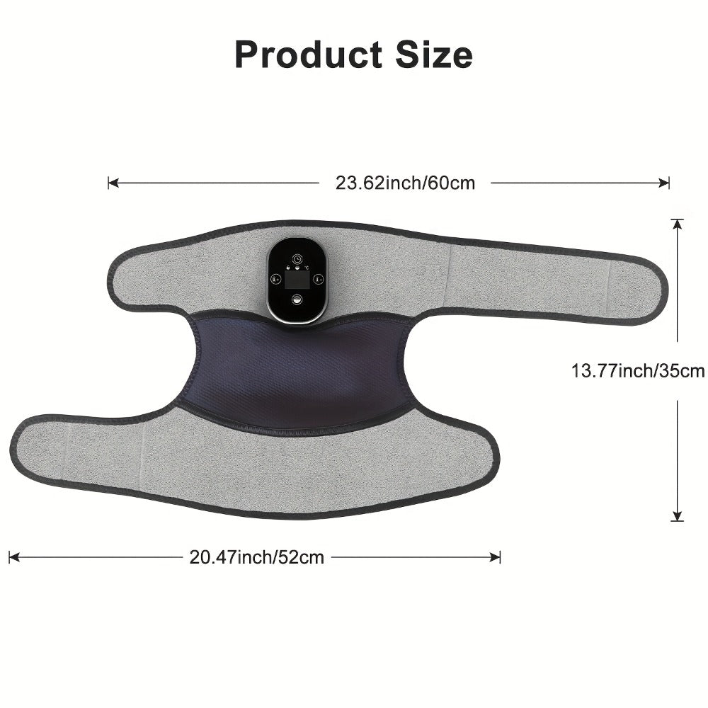 Electric Heated Knee Massager 3-in-1, Vibrating Heating Pad for Knee Shoulder Elbow, 5 Temperature Settings 45-65¡ãC, 3-Speed Massage, Wireless Wearable Pain Relief Wrap