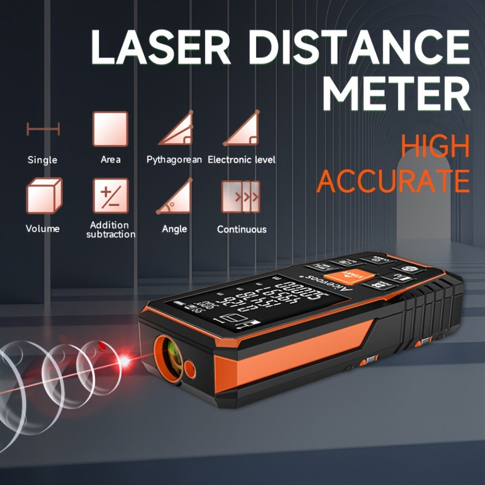 Digital Laser Rangefinder 50M 70M 100M 120M Laser Distance Meter Tape Measure Range Finder for Construction DIY Outdoor Contractor Gift