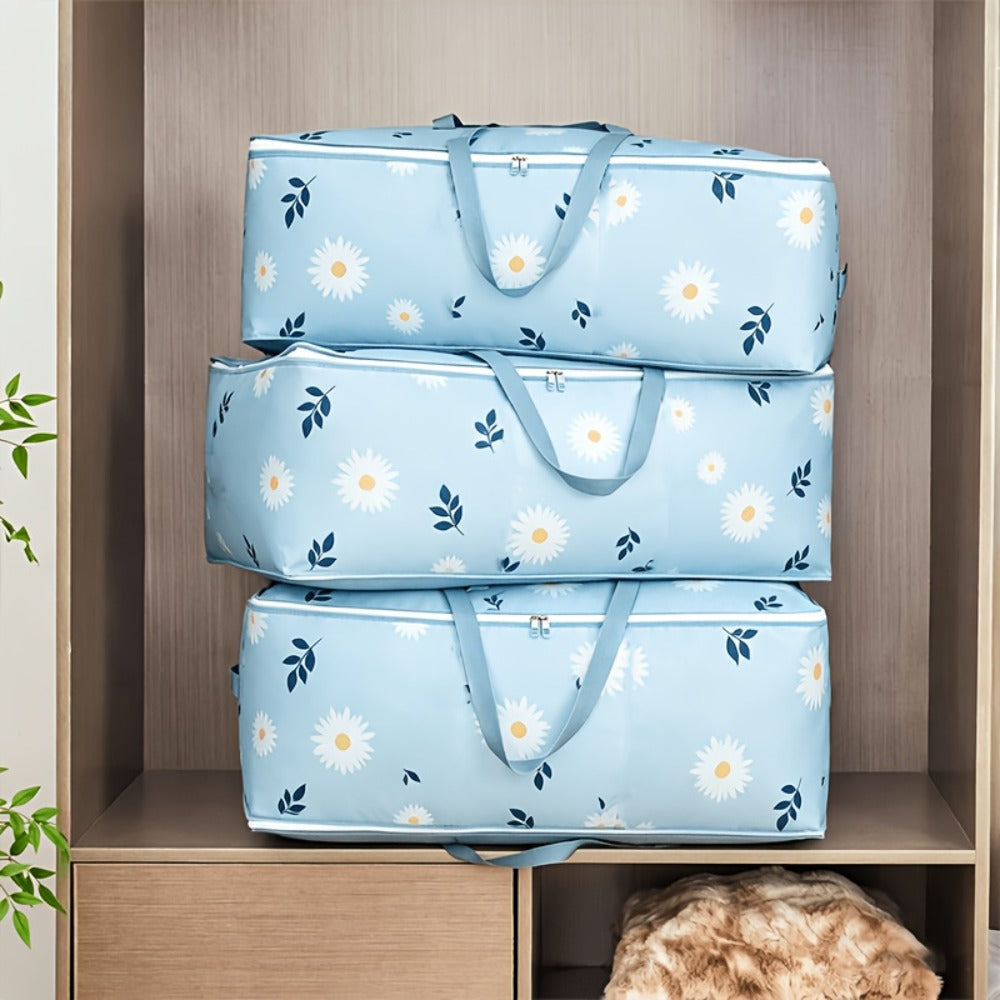 Under Bed Storage Bags 6pcs 140L - Large Capacity Foldable Organizer Bags for Clothes Blankets Bedding, Space Saving Underbed Storage
