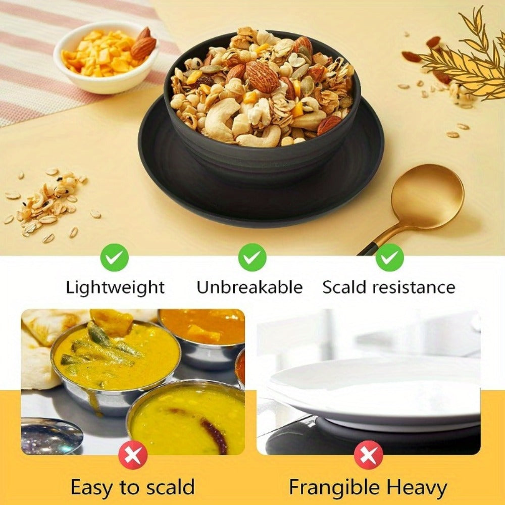 Wheat Straw Dinnerware Set Unbreakable 16 or 32-Piece Service for 4 or 8, Lightweight Dishwasher Microwave Safe Dish Set with Plates Bowls Cups, Modern Kitchen Tableware for Everyday Camping Outdoor Use