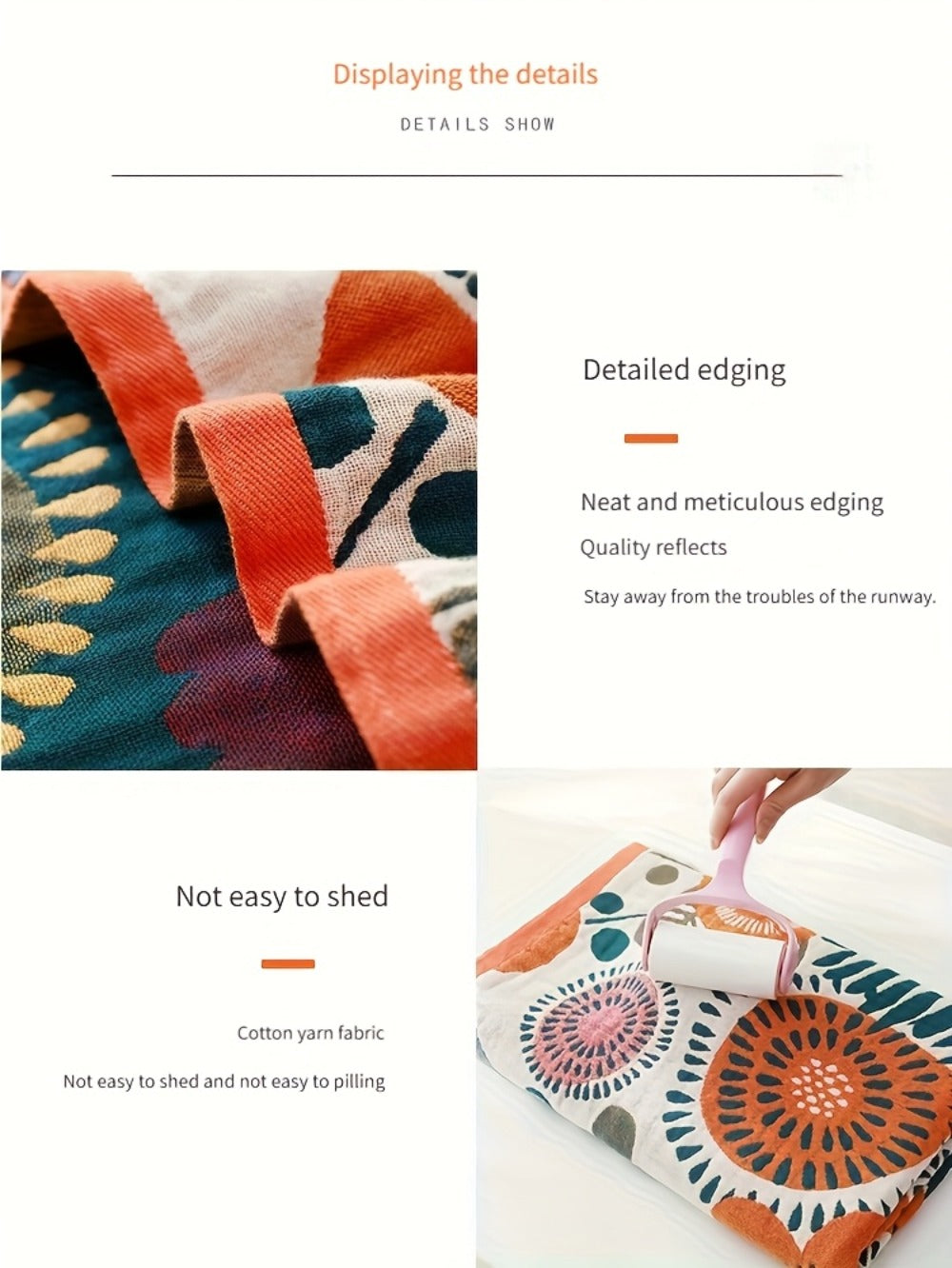100% Cotton Bath Towel Soft Quick-Dry Absorbent Large Beach Towel, Not Pill Not Shed, Geometric Floral Design, 31x63 Inch