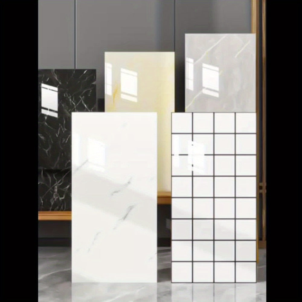 Peel and Stick Wall Panels Marble Pattern Self-Adhesive PVC Wall Tiles Waterproof Backsplash Stickers for Kitchen Bathroom Living Room Home Decor 20/40Pcs