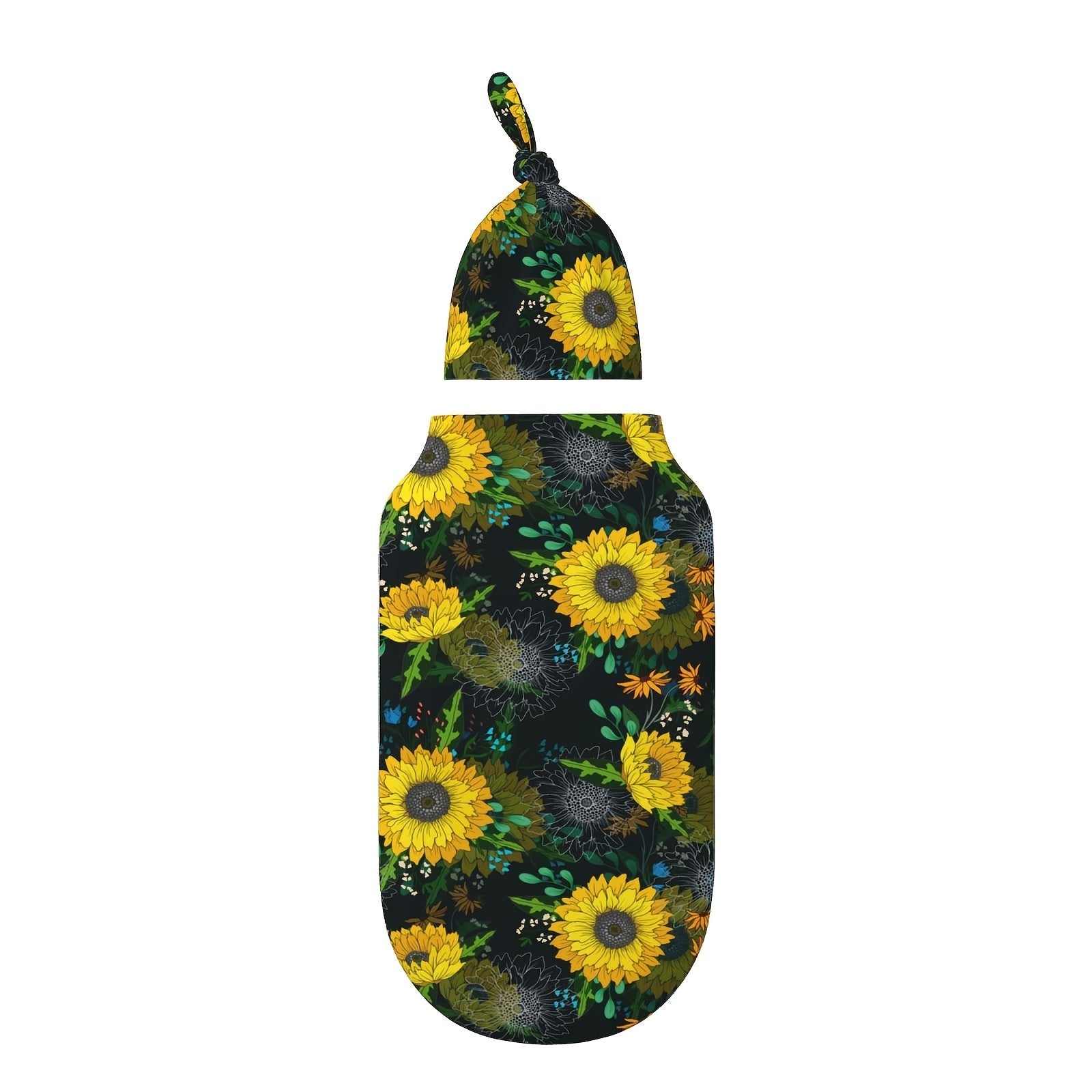 Baby Swaddle Blanket & Beanie Hat Set ¨C Butterfly, Sunflower, Bee, Life Tree & Moon Star Newborn Wrap