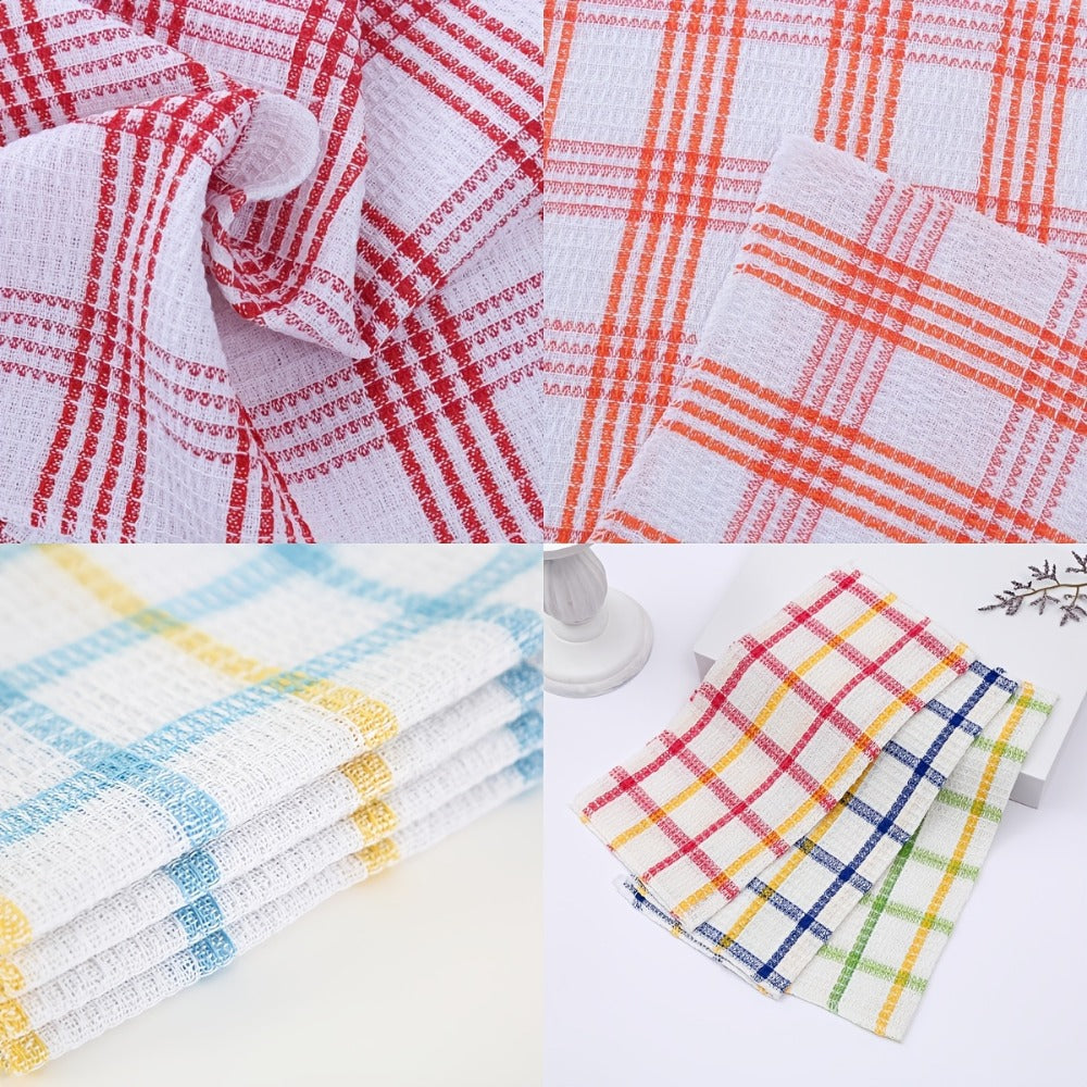 Kitchen Dishcloths Set 12 Pack - Soft Absorbent Reusable Cleaning Cloths, Quick Dry Square Dish Towels for Household, Car & Surface Wiping