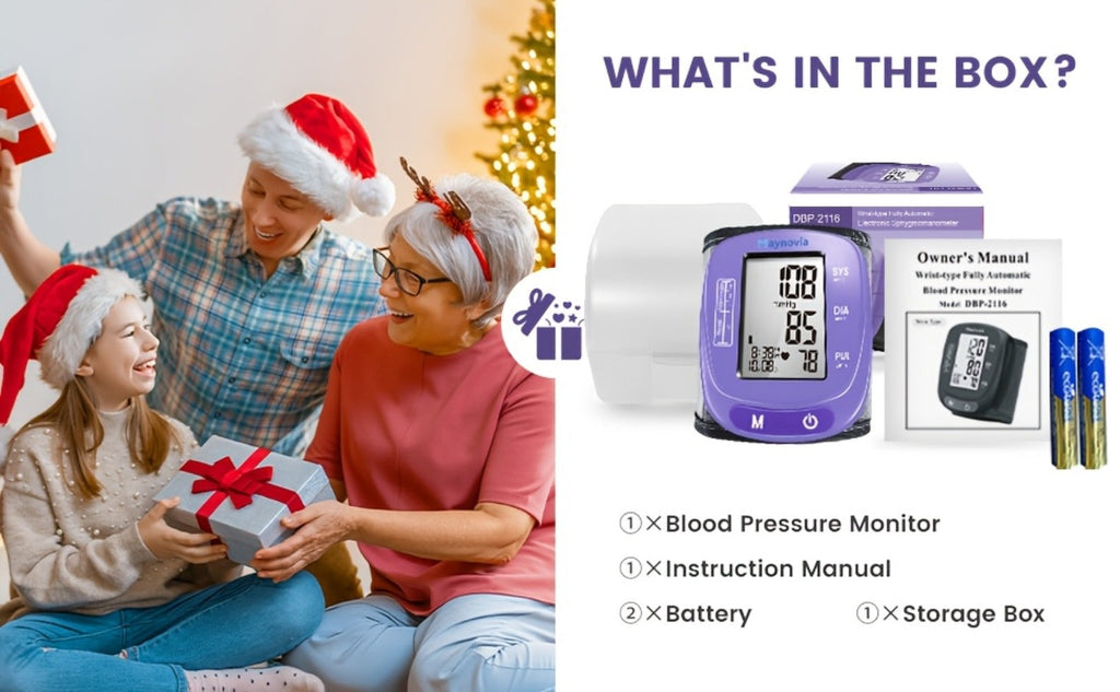Blood Pressure Monitor Wrist Cuff with Oximeter Fingertip ¨C Digital BP Machine Home Use, 120 Memory, Portable Case & Battery Included, Fully Automatic Hypertension Tracker