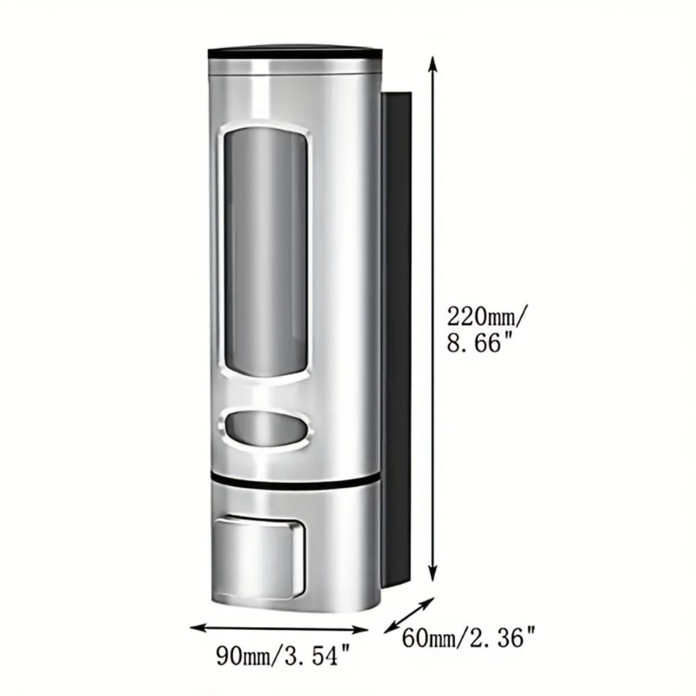 Wall-Mounted Soap Dispenser 53oz Large Capacity ¨C No-Drill Manual Press Pump for Shower Gel Shampoo Lotion Bathroom Kitchen