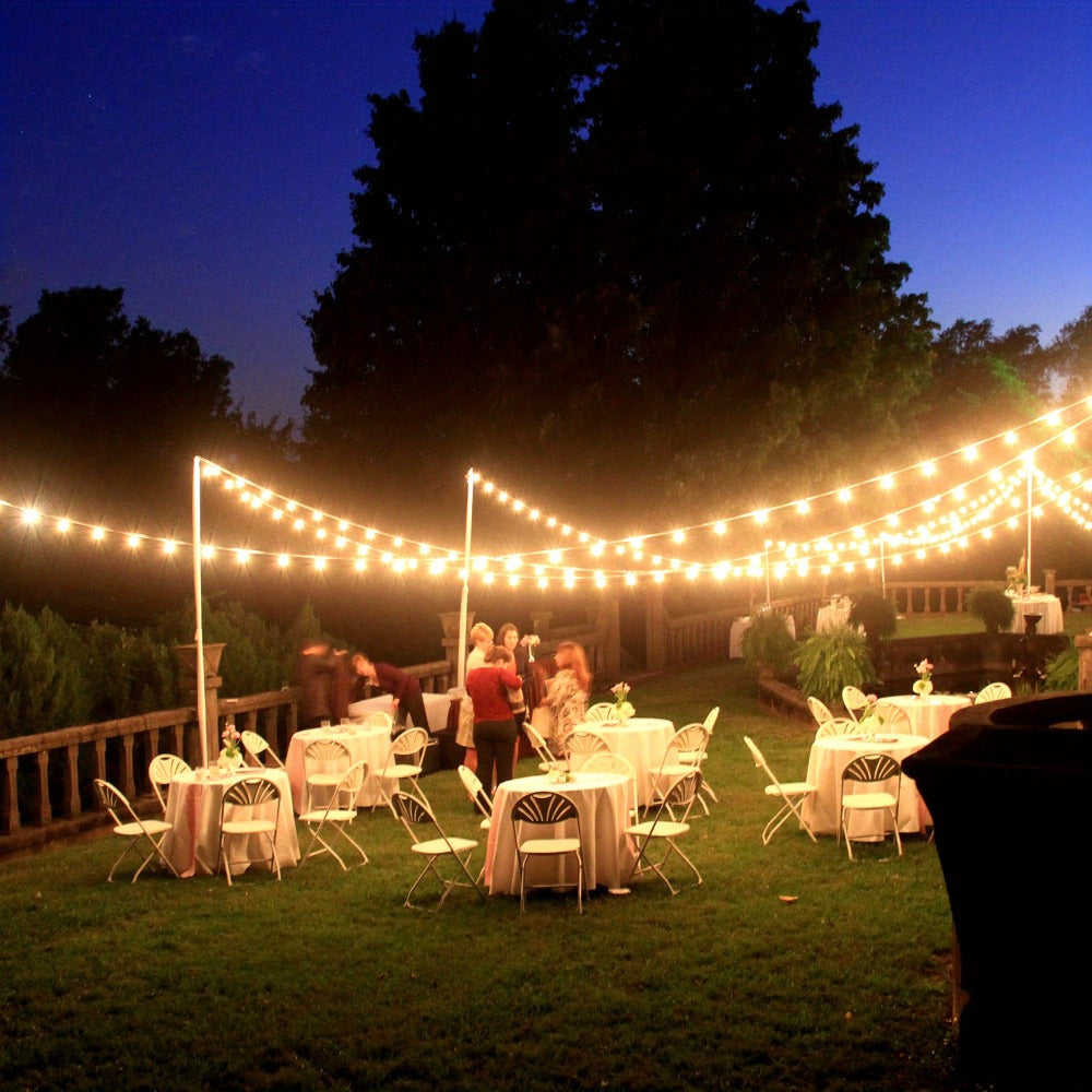 Solar String Lights Outdoor 50/100FT, 2700K Warm White Waterproof Patio String Lights, Breakproof ST38 E12 Bulbs for Backyard Porch Garden Pergola