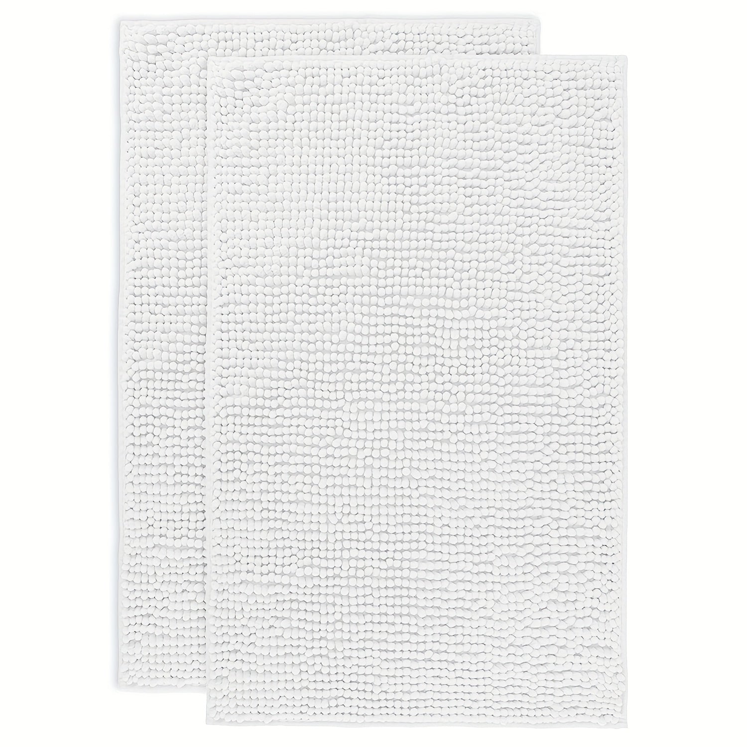 Chenille Bath Rug Extra Thick Soft Absorbent Non-Slip Bathroom Mat Machine Washable, Multiple Sizes & Colors