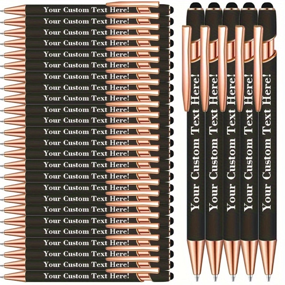 Ballpoint Stylus Pens 30 Pack ¨C 2-in-1 Touchscreen Stylus & Ballpoint Pen with Comfortable Grip, Personalized Engraving, Bulk Set for Office, School, Wedding & Party Favors