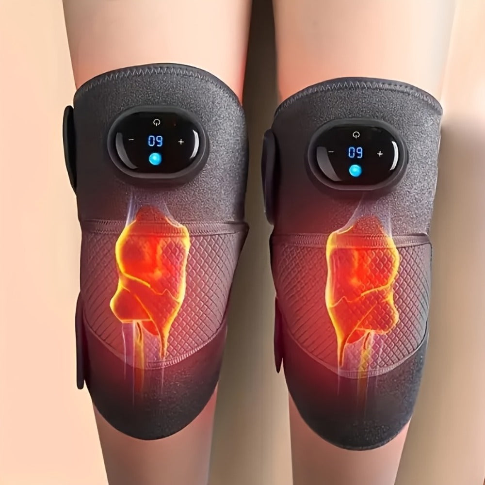 Knee Massager with Heat ¨C 3-Level Heating Pad for Knee Pain Relief, Joint & Muscle Warmth, Anti-Slip Breathable Knee Brace for Men & Women
