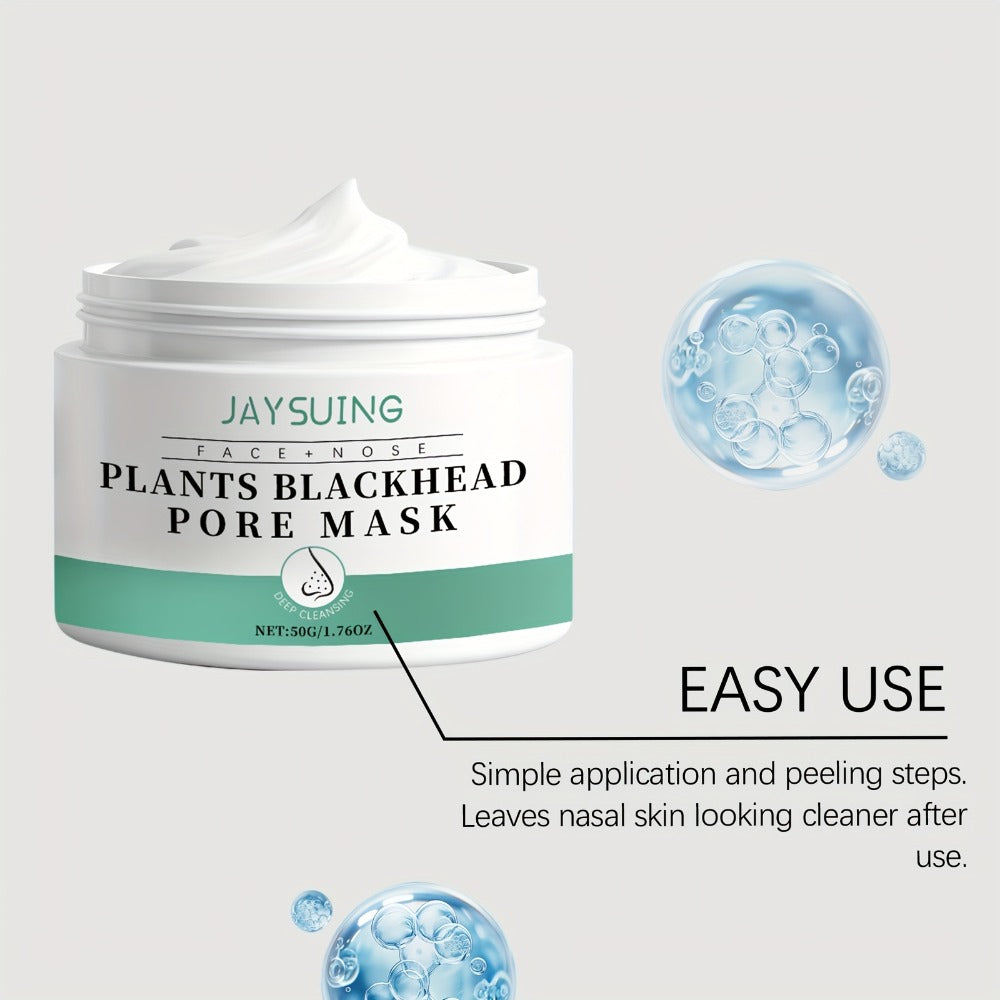 Blackhead Peel-Off Nose Mask 50g with Hyaluronic Acid, Salicylic Acid & Aloe Essence ¨C Deep Pore Cleansing Strips for Smooth Skin, Daily Use