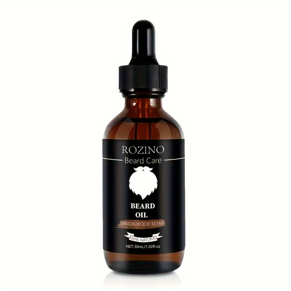 Beard Oil for Men ¨C Sandalwood Scent with Plant Essence, Deep Moisturizing & Nourishing Beard Care Oil for Soft Smooth Glossy Beard, Daily Grooming Essential for Men, 30ml