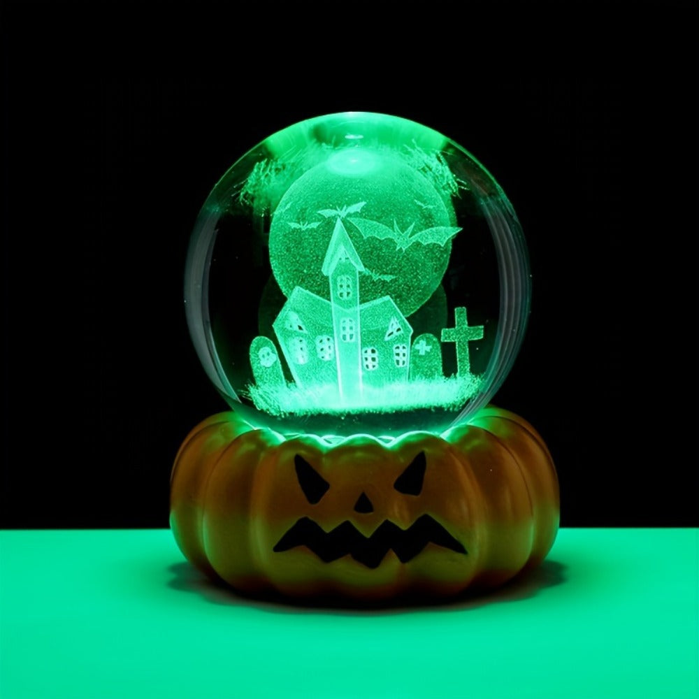 Starry Sky Crystal Ball Night Light ¨C 3D Blue Galaxy Glass Sphere LED Desk Lamp, Creative Tabletop Decor Light for Bedroom, Unique Gift for Holiday Party Birthday (Blue Starry Sky)