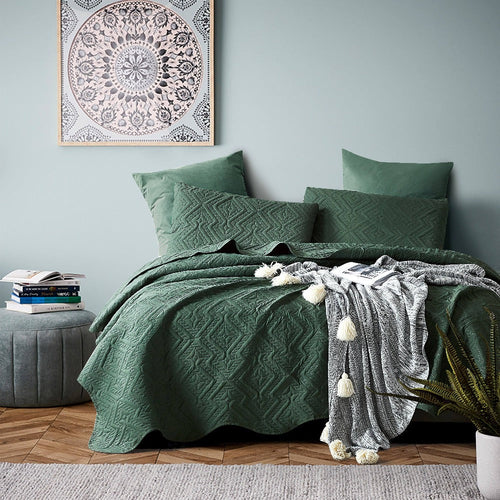 Bedspread Set 3 Piece Striped Rhombus Pattern Soft Breathable Bed Cover with 2 Pillowcases Lightweight Comforter Alternative Bedding Set for Bedroom Dorm Room