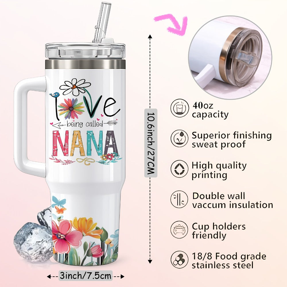 Stainless Steel Insulated Tumbler with Lid and Straw | 16oz & 40oz | Keeps Cold 24H Hot 12H | Travel Water Bottle for Car Home Office