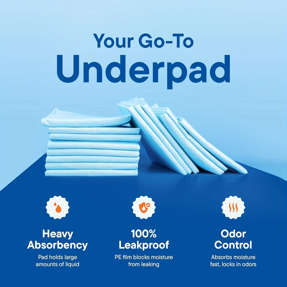 Disposable Bed Pads Extra Large 30x36 Inch ¨C 6-Layer Absorbent Leak-Proof Underpads for Adults, Seniors, Postpartum, Pets & Incontinence Care ¨C 50 or 100 Pack