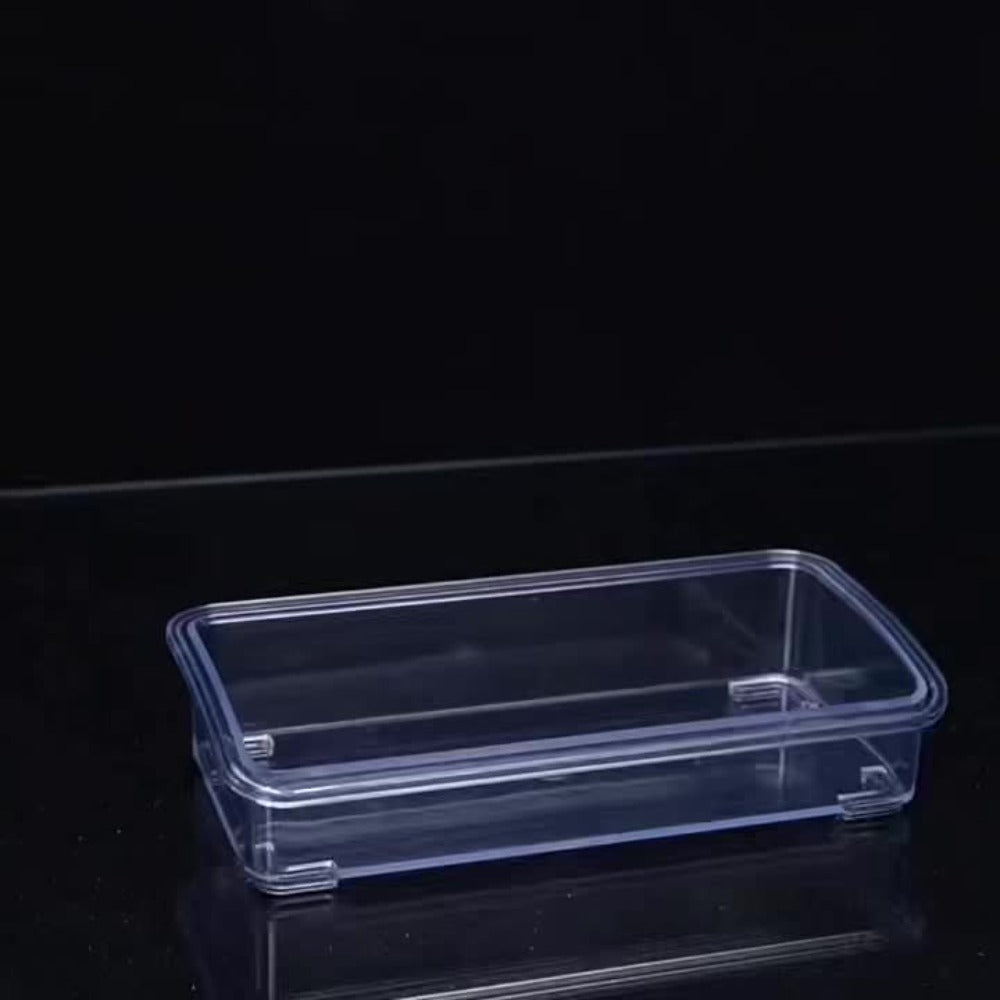 Kitchen Seasoning Storage Box Set of 4 - Transparent Multi-Grid Moisture-Proof Spice Organizer with Flip Lid, Airtight Condiment Container for Home Kitchen Apartment