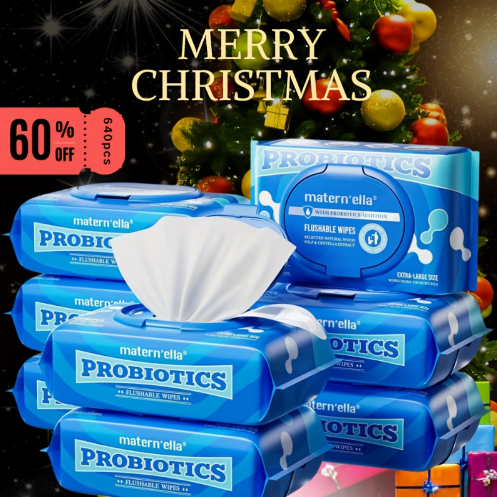 Flushable Wet Wipes for Adults with Probiotics ¨C Plant-Based Fibers, Fragrance Free, Sewer Safe, Soft & Thick Disposable Butt Wipes, Travel & Camping Must-Have, for Incontinence & Personal Care (3/5/6/8 Packs)
