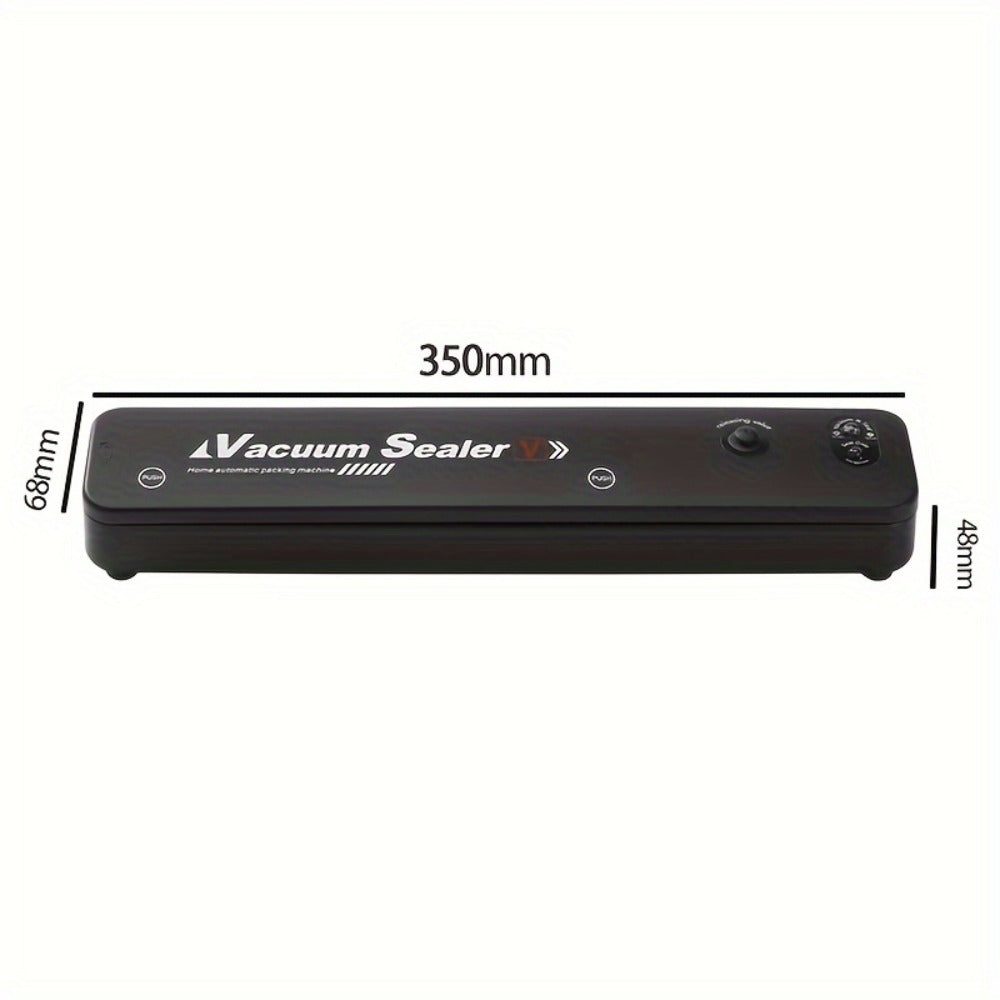 Vacuum Sealer Machine with 50 Vacuum Storage Bags ¨C 2-in-1 Vacuum & Heat Sealing, One-Button Operation, Food Preservation Sealer for Freshness, Black or White