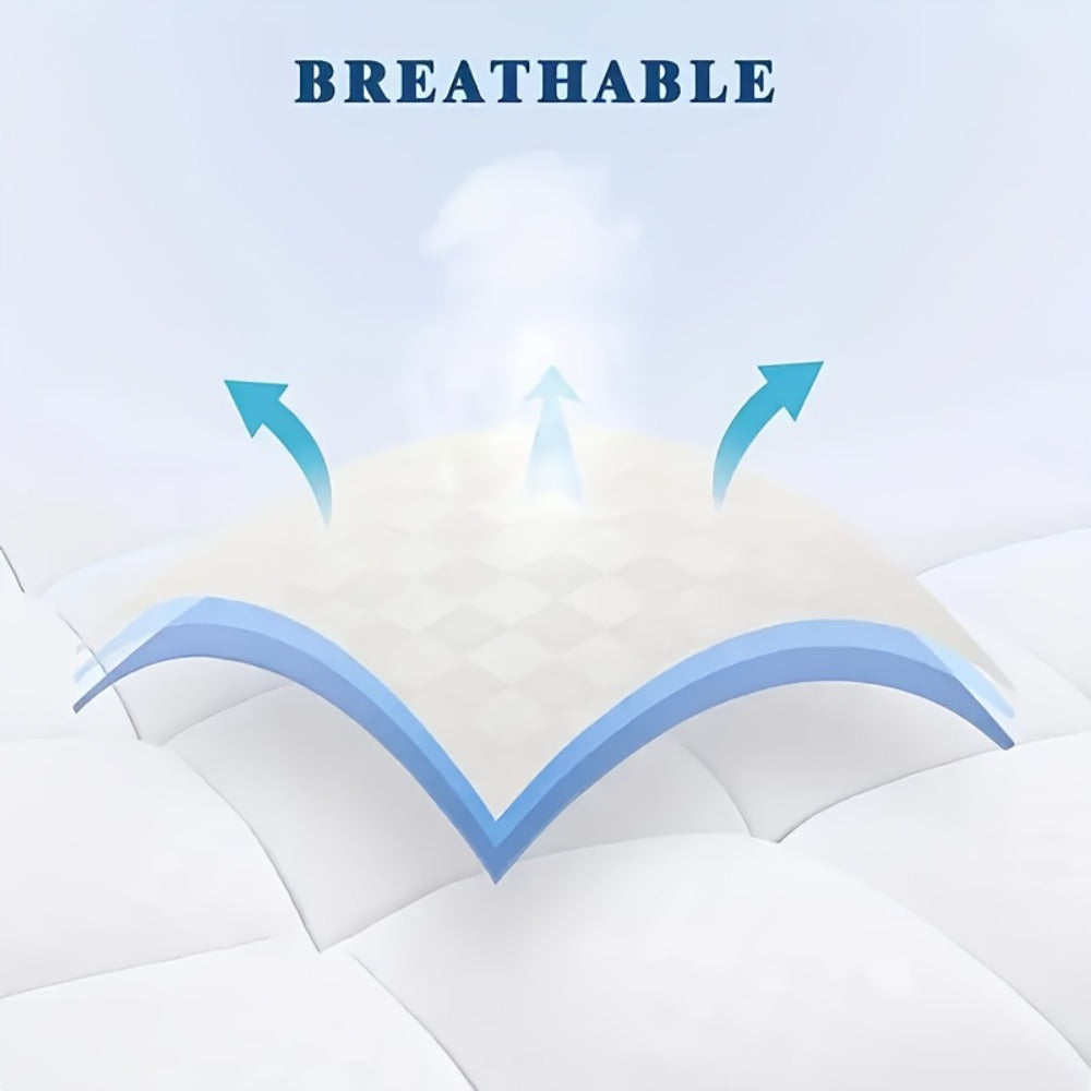 Cooling Mattress Topper Baffle Box Design Overfilled Down Alternative Pillow Top 6-8cm Plush Hotel Quality 8-21 Inch Deep Pocket Twin Full Queen King
