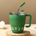 Insulated Stainless Steel Tumbler with Straw & Lid - 16oz Double Wall Vacuum BPA-Free Travel Mug for Hot & Cold Drinks