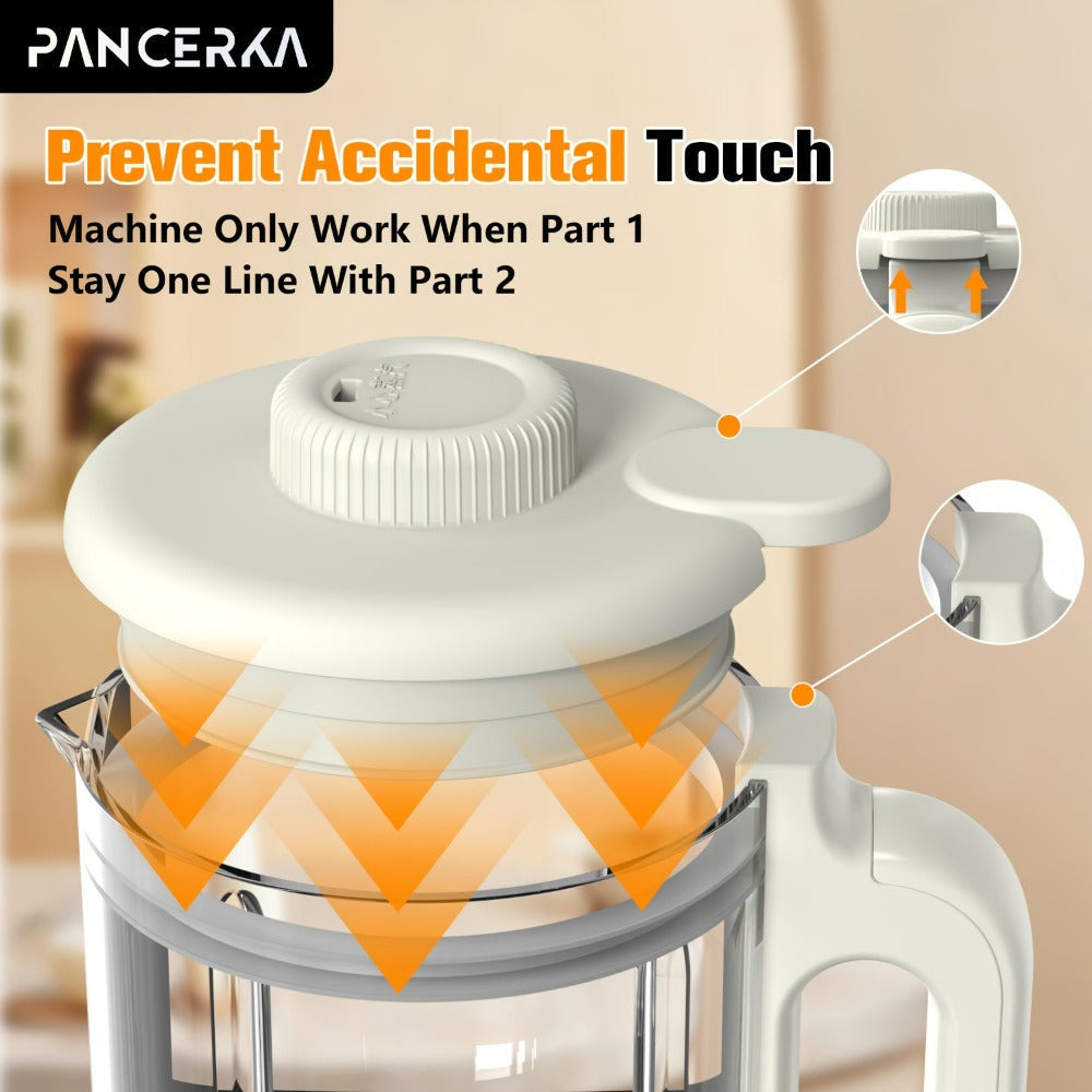 Nut Milk Maker Machine One-Touch Automatic - Multifunctional Plant-Based Milk Blender for Homemade Almond, Oat, Soy & Coconut Milk, High Capacity Countertop Blender for Dairy-Free Living