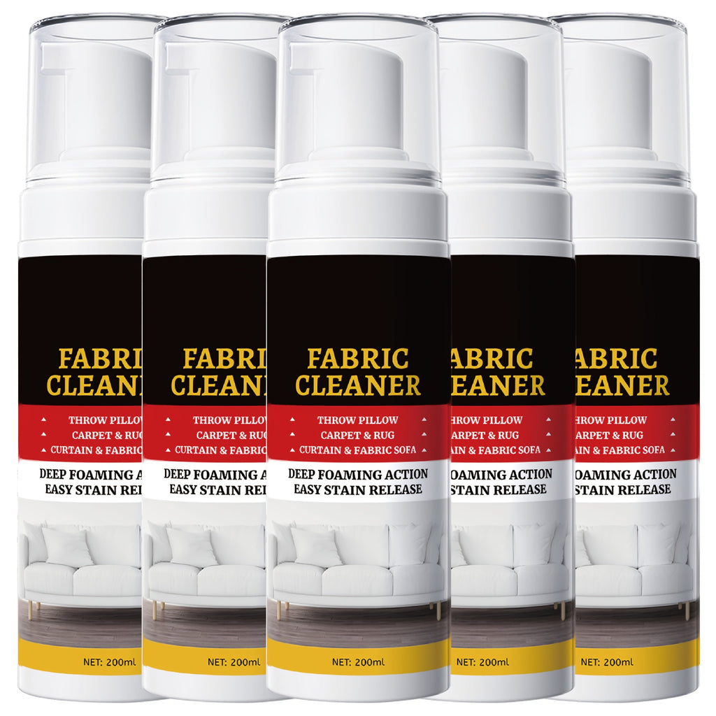 Upholstery Cleaner Spray Multi-Fabric Stain Remover 6.76oz Spot Cleaner for Couch Sofa Rug Carpet Clothes Car Seat Mattress Laundry Multi-Purpose Fabric Cleaner for Home and Car 1 2 3 4 5 Pack