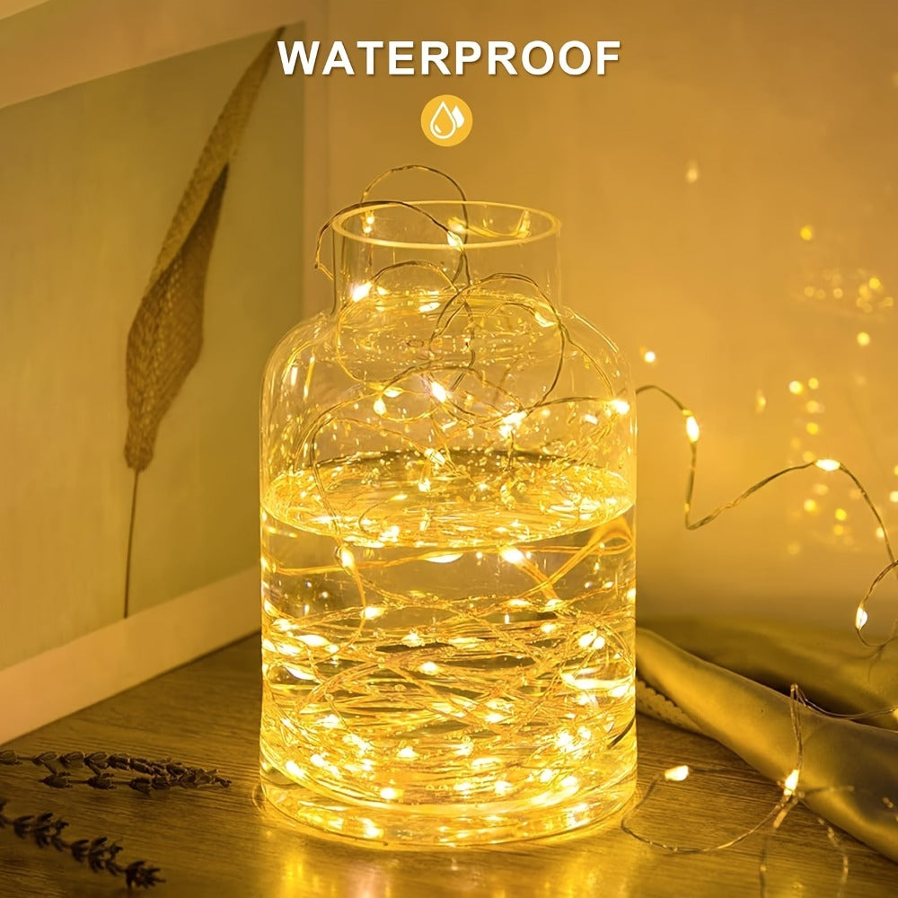 Solar Fairy String Lights Outdoor ¨C 110 LED Copper Wire Solar Twinkle Lights with 8 Modes & Touch Control for Christmas Tree, Garden, Patio, Wedding & Party ¨C 2, 4 or 8 Pack