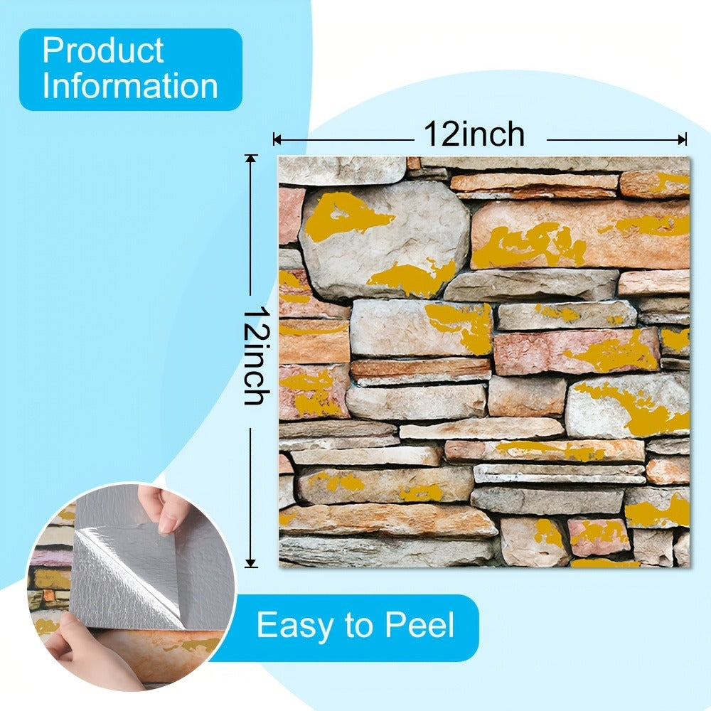 Marble Floor & Wall Decals 40-Pack Self-Adhesive Waterproof Removable Vinyl Sheets ¨C Luxury Marble Pattern Tile Stickers for Bathroom, Kitchen & Living Room