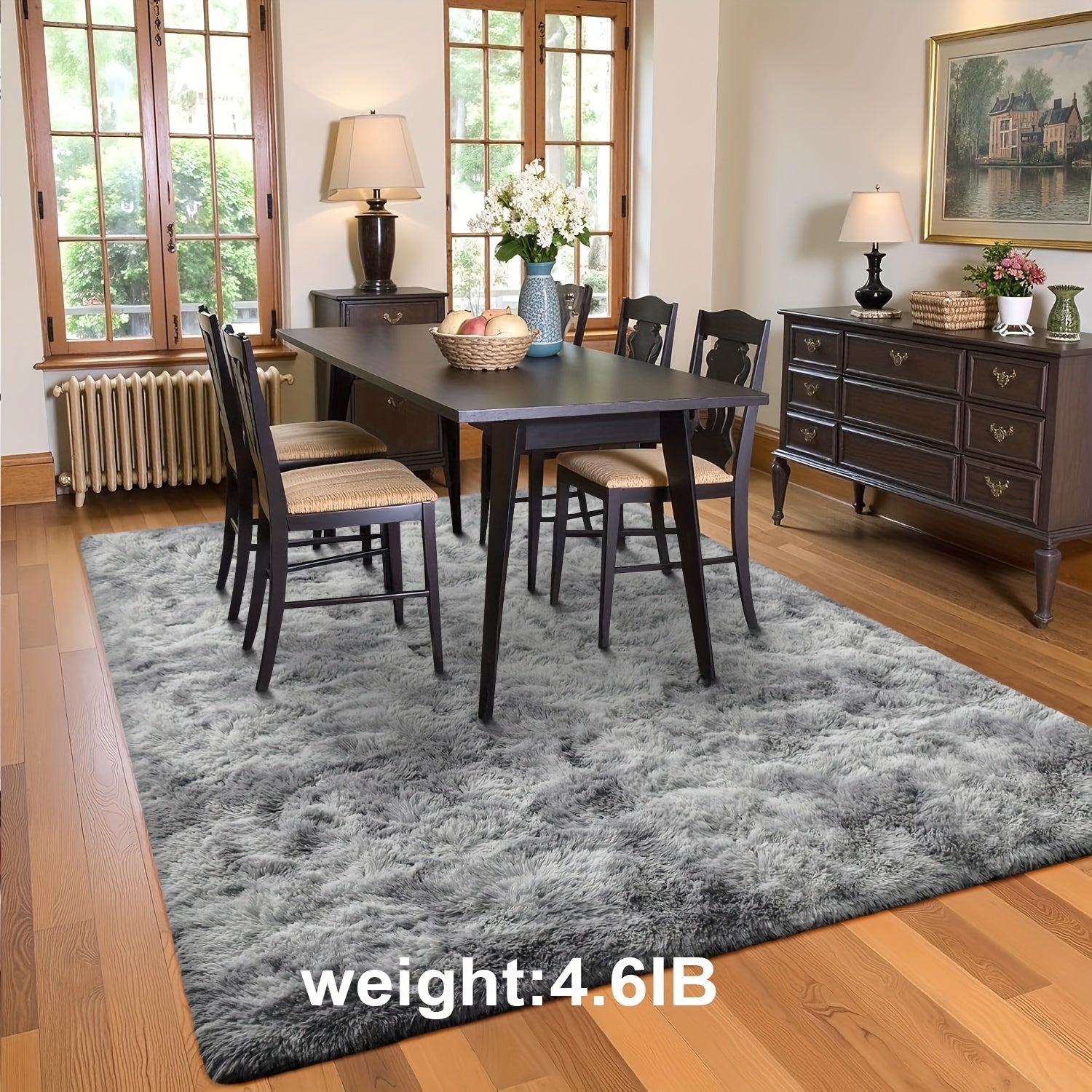 Non-Slip Area Rug Fluffy Soft Carpet - Modern Home Decor Floor Mat for Living Room, Bedroom, Kitchen & Bathroom | Easy Clean Cute Plush Rug in Multiple Colors & Sizes | Indoor Anti-Slip Floor Decoration