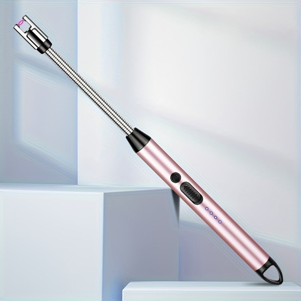 USB Rechargeable Electric Arc Lighter, 360¡ã Rotating Flameless Plasma Igniter with Safety Switch for Candles, BBQ, Camping, Kitchen ¨C 1pc or 2pcs Set