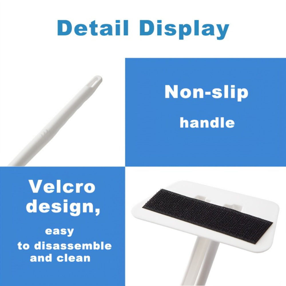Long Handle Sponge Brush Set with Replaceable Heads for Kitchen Bathroom Tile Bathtub Cleaning ¨C 1 Handle + 6/10/15 Brush Heads, Thickened Durable Scrubber
