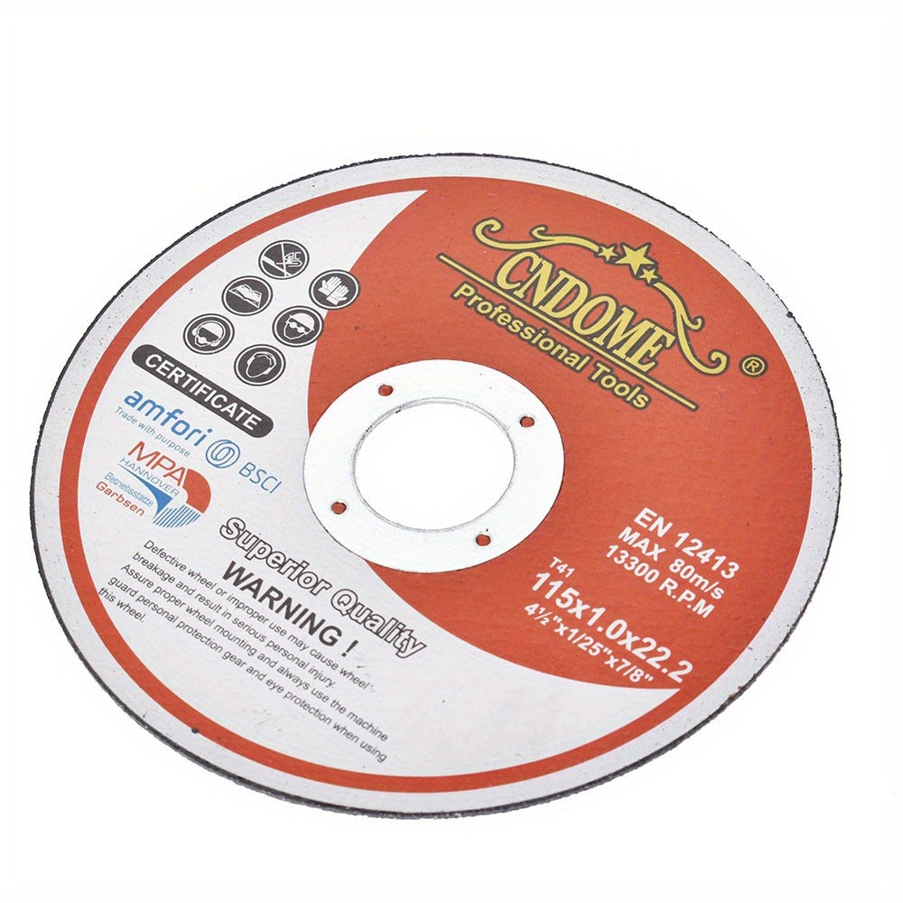 Cut-Off Wheels 100-Pack 4-1/2 Inch Aluminum Oxide Cutting Discs - 0.040¡± Thin Kerf, 7/8¡± Arbor, 13300 RPM for Angle Grinder, Metal, Stainless Steel & Steel Cutting, A60TBF Grade Bulk Set