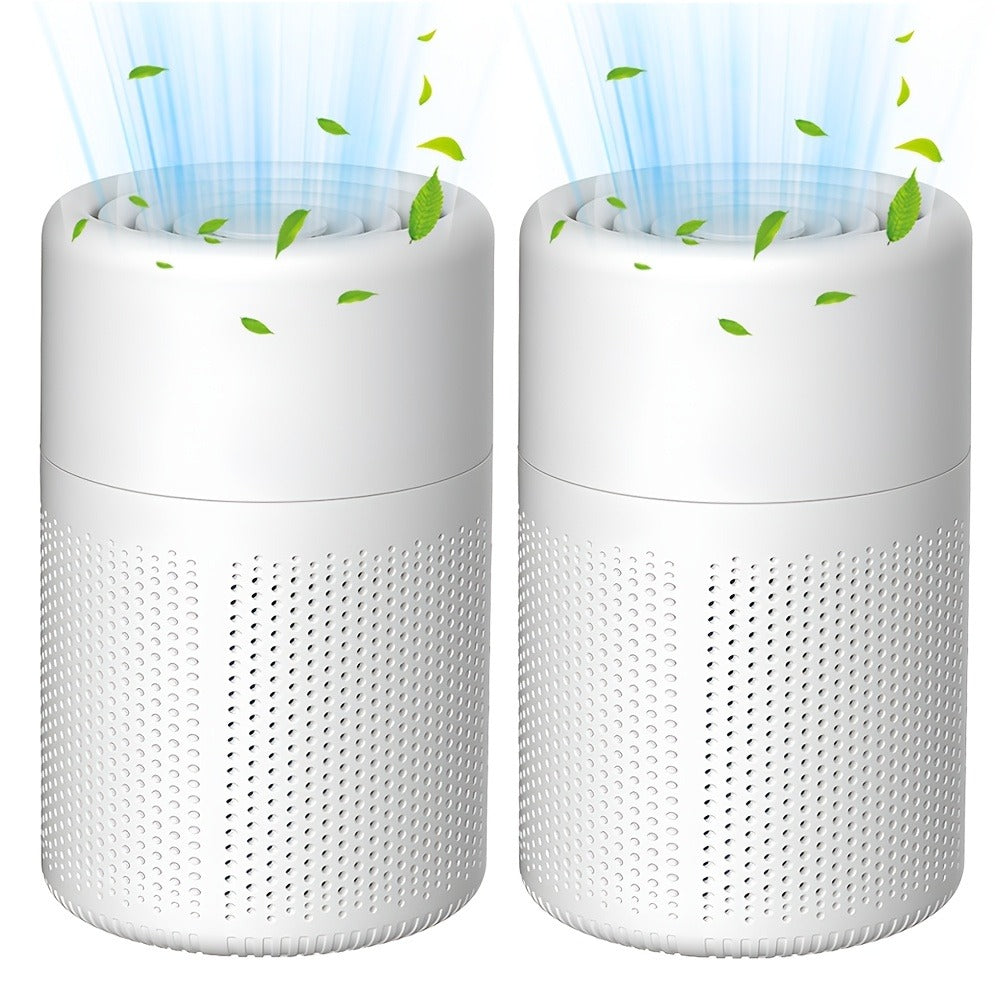 HEPA 3-in-1 Air Purifier with Air Quality Sensor & Sleep Mode | Removes Pet Odors, Allergens, Dust & Smoke | Compact Quiet Air Cleaner for Bedroom, Office & Living Room | Pet Friendly White
