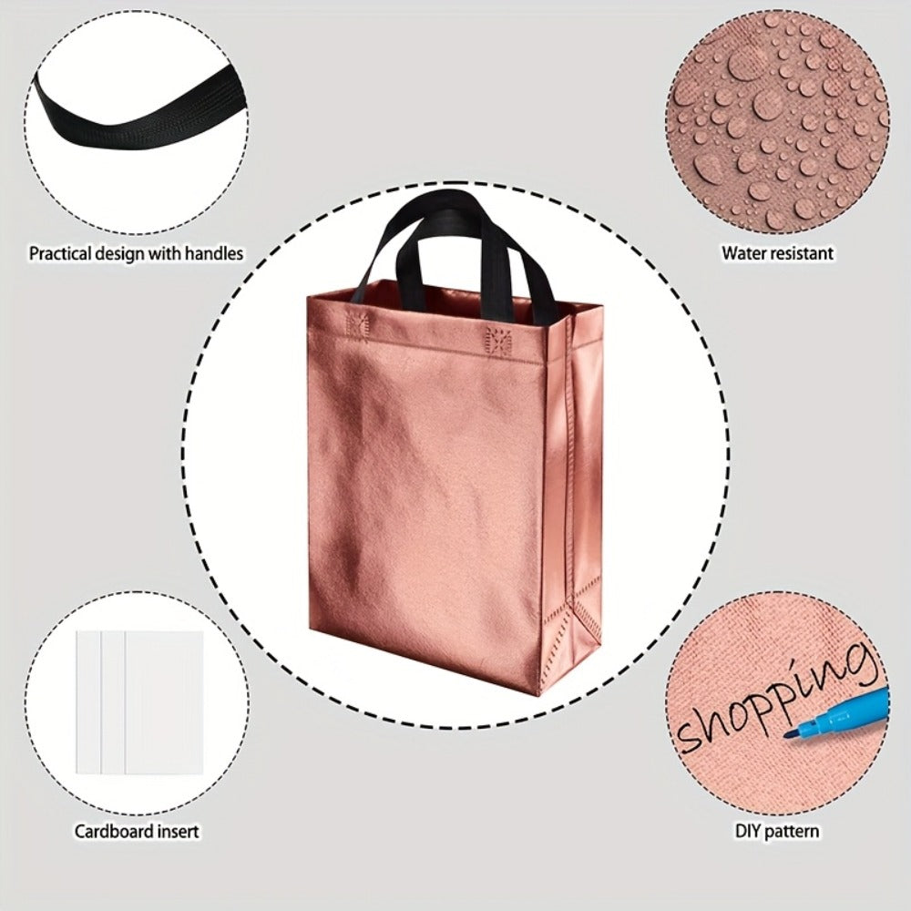 Gift Bags Bulk 100pcs Medium 10.2x12.6x3.9 Inch with Handles - 10 Colors Reusable Paper Gift Bags for Party Favors, Shopping, Birthday, Wedding, Holiday, Baby Shower & Retail Packaging