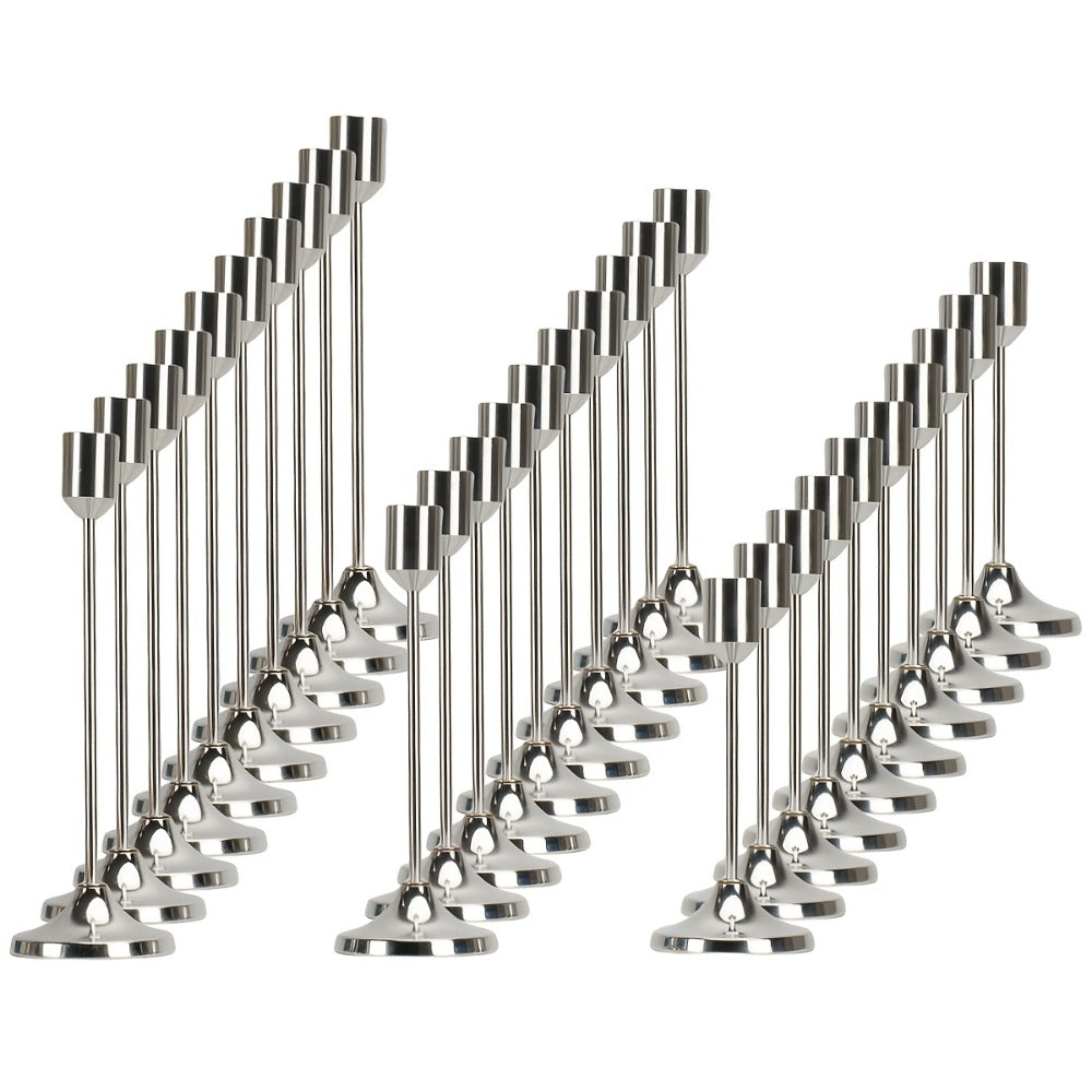 Metal Cone Candle Holders 30-Pack ¨C Elegant Taper Candle Holder Set for Christmas, Halloween, Weddings & Parties ¨C Polished Finish Tabletop Decor for Home, Hotel & Events