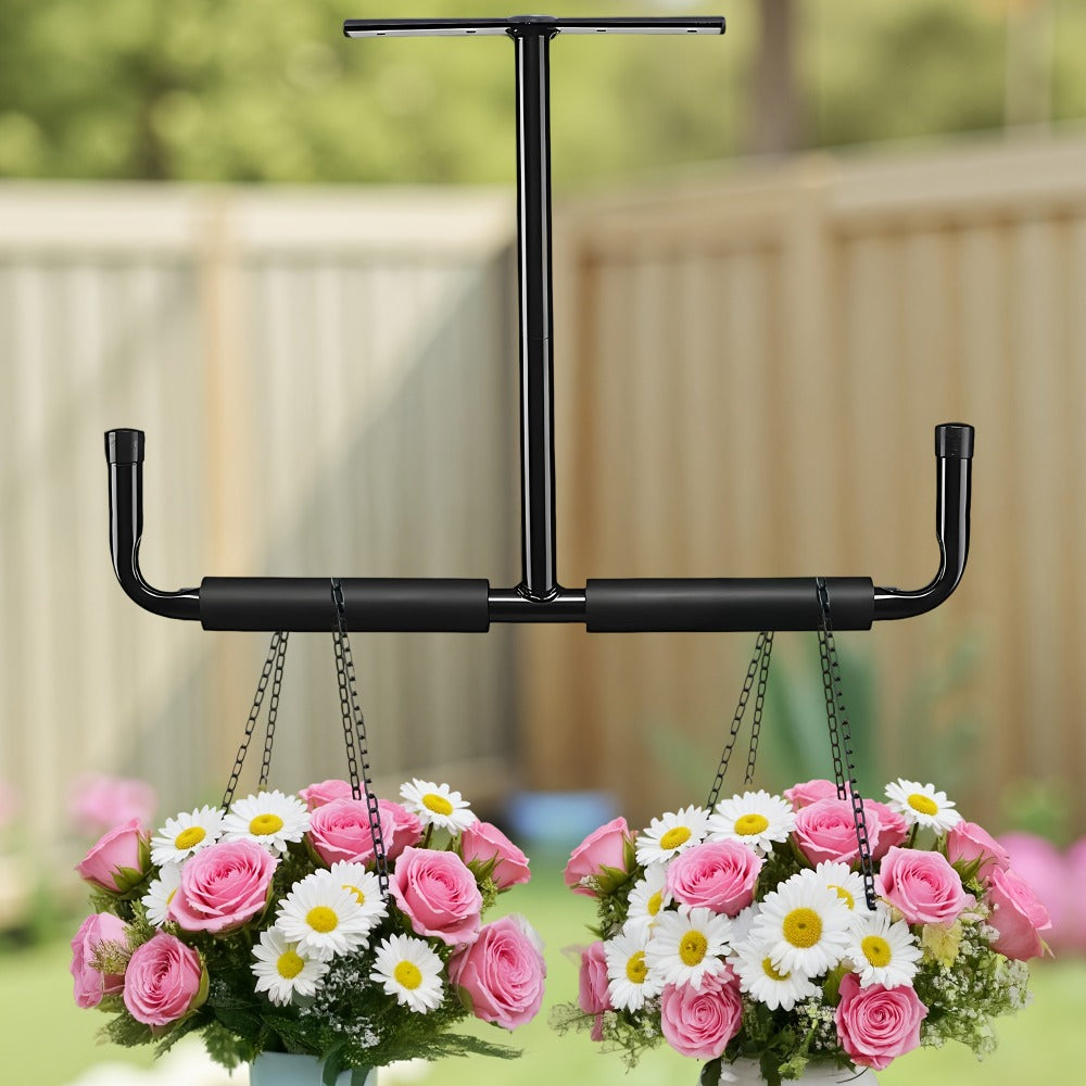 Heavy-Duty Ceiling Garage Storage Hook Rack ¨C Overhead Ladder Hanger with Anti-Slip Foam, Space-Saving Ceiling Mount for Ladders, Hoses & Tools, 2/4pcs