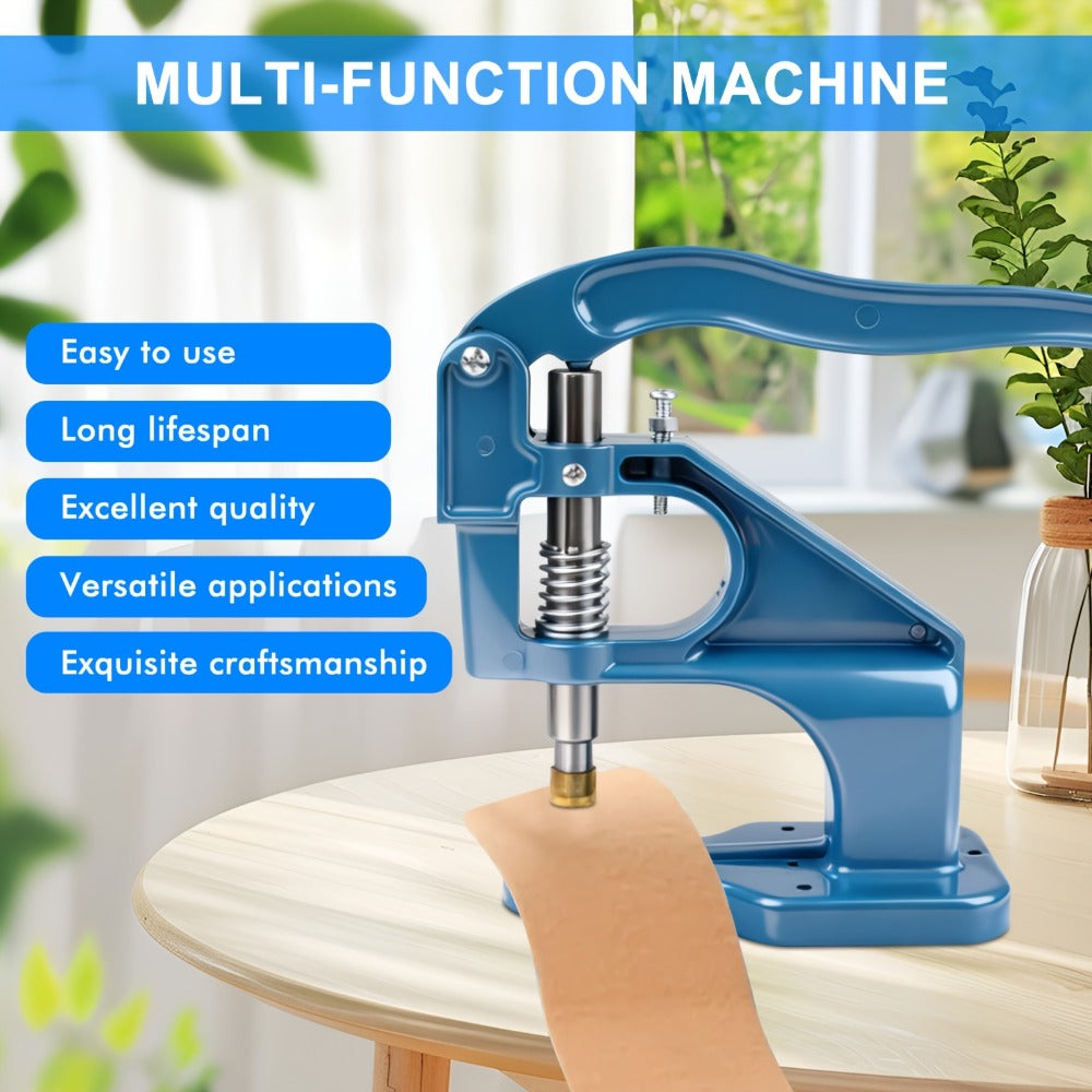 Grommet Machine Kit Heavy Duty Eyelet Punch Tool Set ¨C 3 Setting Dies 3 Punching Dies 6mm 10mm 12mm Hand Press with 3000 Silver & Gold Grommets for Fabric Leather Canvas Tarp Crafts