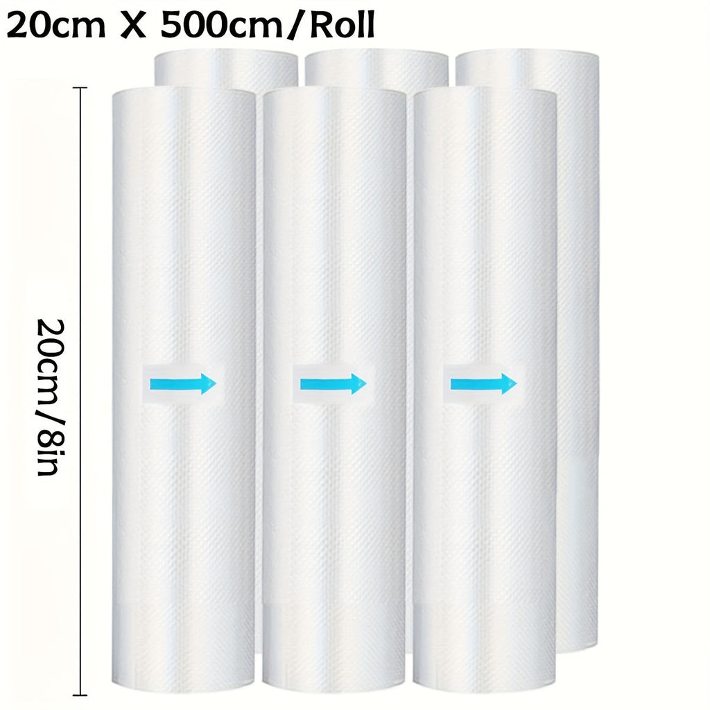 Vacuum Sealer Bags Rolls BPA-Free Diamond Textured Food Saver Bags for Vacuum Sealer Machine - Commercial Grade Vacuum Storage Bags for Food Preservation, Kitchen & Restaurant Use, 6-Pack Combo