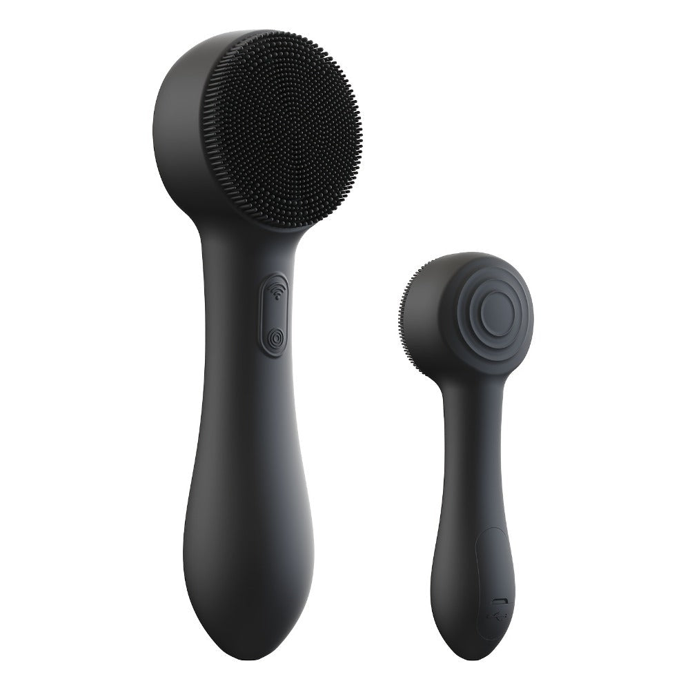Silicone Facial Cleansing Brush Electric Face Scrubber 12000 Vibrations IPX7 Waterproof USB Rechargeable Heat Massage Deep Pore Cleansing Exfoliator for Sensitive Skin Blue Black Rose Red Pink
