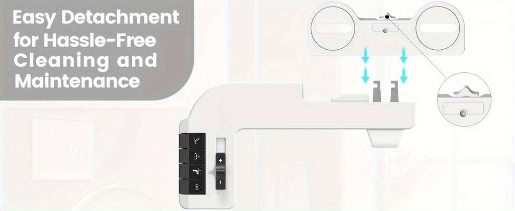 Bidet Attachment for Toilet - Dual Retractable Nozzle Non-Electric Self-Cleaning Fresh Water Bidet Sprayer, Adjustable Water Pressure, Fits Most Toilets, Brass T-Adapter & Metal Hose Included, Easy Install