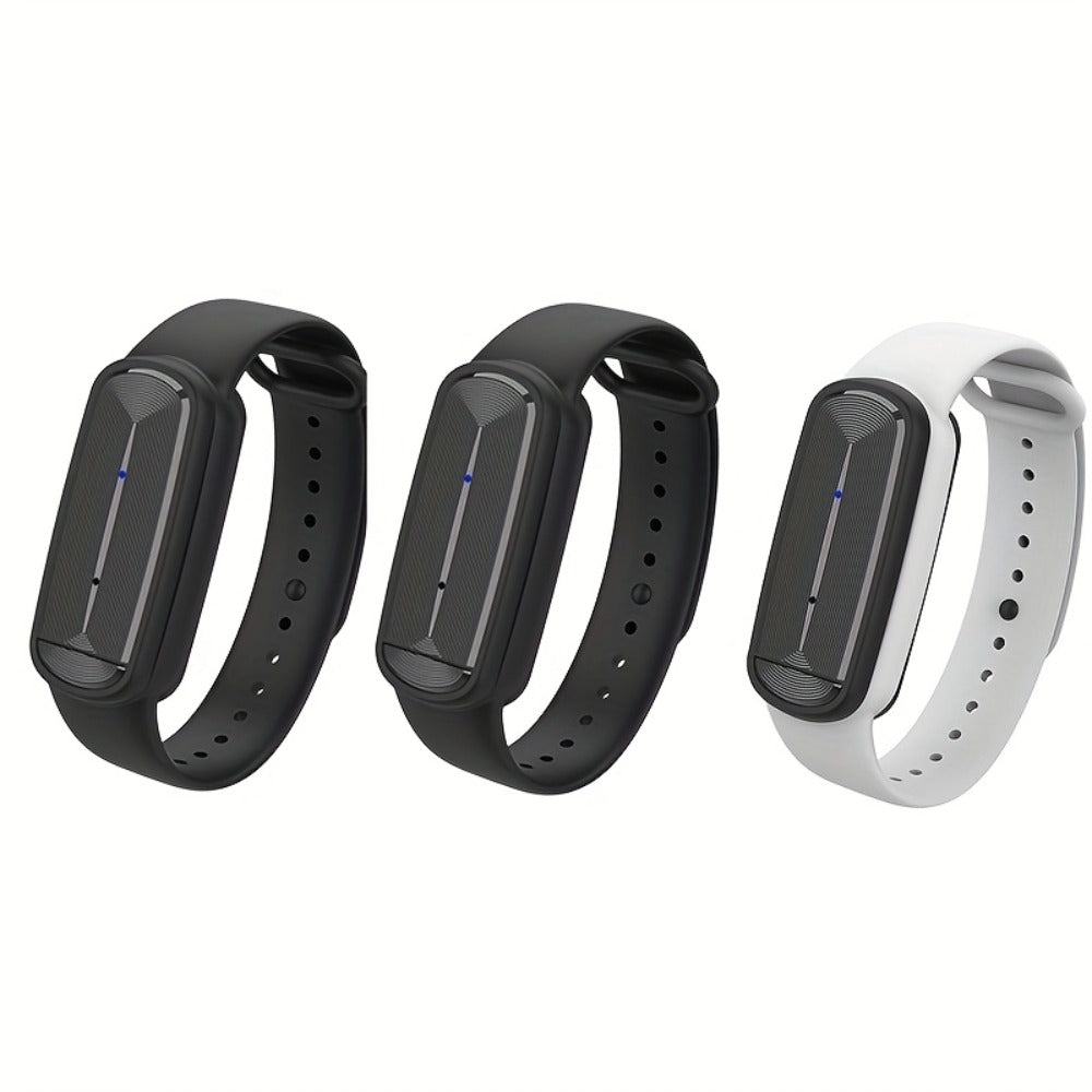 Ultrasonic Mosquito Repellent Bracelet 3-Pack ¨C USB Rechargeable Intelligent Bug Repellent Wristband for Camping, Outdoor, Hiking & Travel, Waterproof Mosquito Control Bracelet for Adults & Kids
