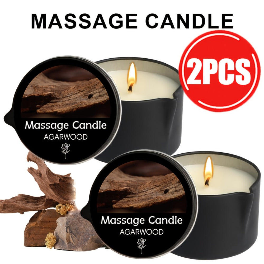 Massage Oil Candle 2-in-1 Soy Wax Scented Candle with Essential Oil Warm Moisturizing Body Lotion 20+ Scents Spa Pedicure Nail Salon Wedding Valentine Gift for Women