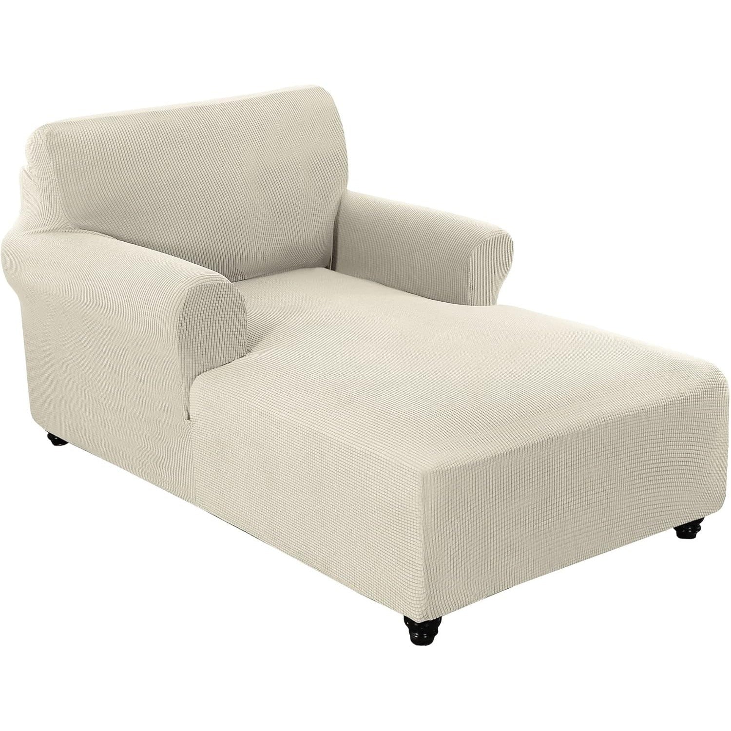 Chaise Lounge Cover Stretch Slipcover Jacquard Fabric Chair Sofa Protector for Living Room Bedroom Machine Washable Multi-Color