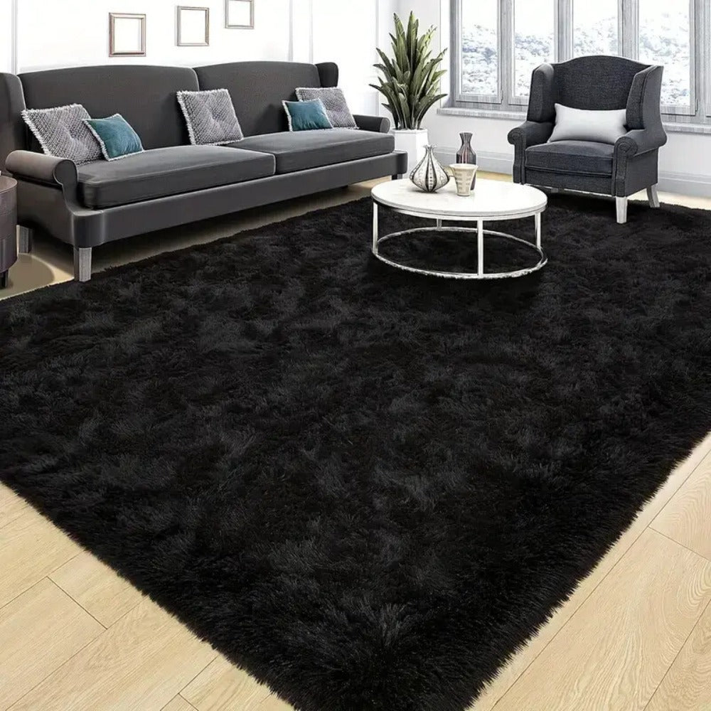 Fluffy Area Rug 6x9 - Super Soft Plush Shag Rug for Living Room & Bedroom, Non-Slip Machine Washable Floor Rug | Tie Dye Modern Home Decor Carpet, Large Fuzzy Rug for Room Decor