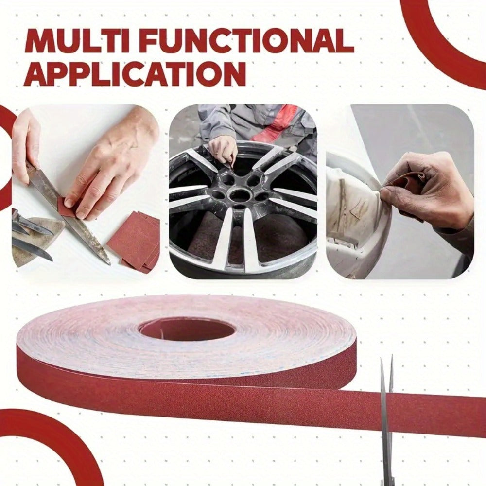 Sandpaper Roll with Dispenser, Aluminum Oxide Multi-Grit Emery Cloth 80-600, 4/5/6 Piece Set, 236 Inch for Wood Metal Glass Woodworking Sanding Blocks DIY